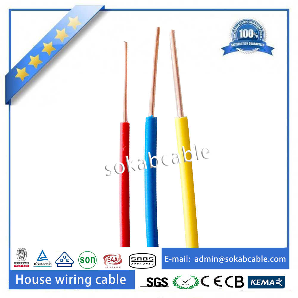 Solid copper conductor PVC insulated electrical wire