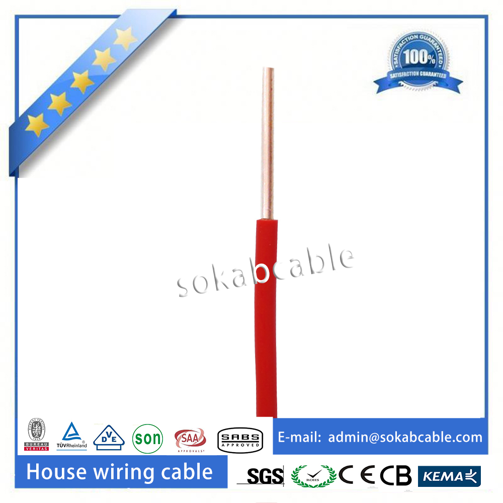 Solid copper conductor PVC insulated electrical wire