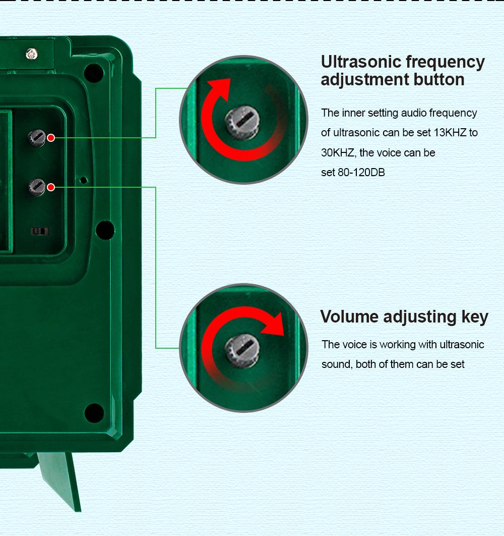 Solar Bird Repeller Ultrasonic Fox Repellent