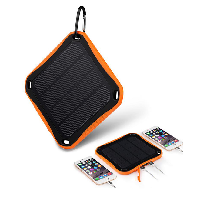 Window Dual 5V 21A USB Ports Solar Charger 5600mAh Solar Power Bank