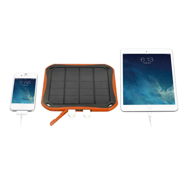 Window Dual 5V 21A USB Ports Solar Charger 5600mAh Solar Power Bank