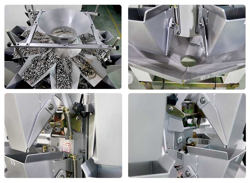 high precision hardware multihead weigher for safety pin with packaging system