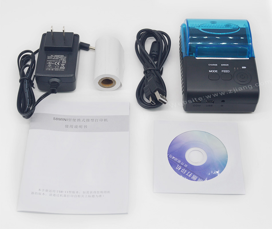 58mm Portable Mini Thermal Printer ZJ 5805 Portable Printer