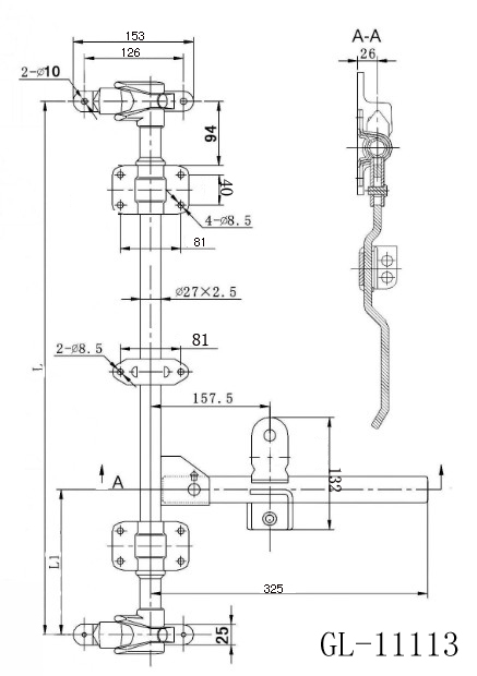 Bread Vehicle Door Lock System Truck Body Panel Door Lock