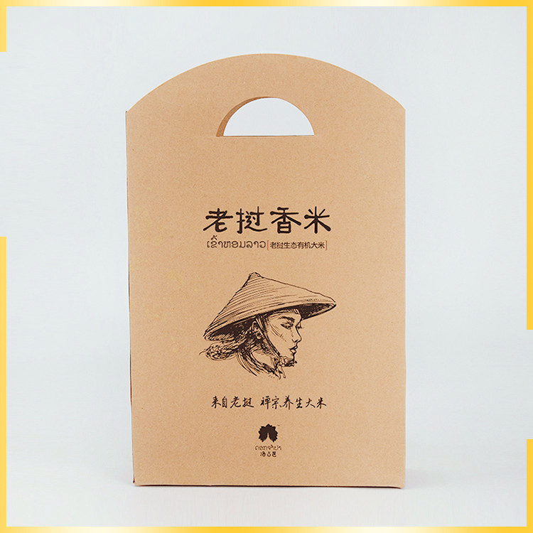 Competitive price recycle customised die cut handleDCK craft paper bag for food packing bag