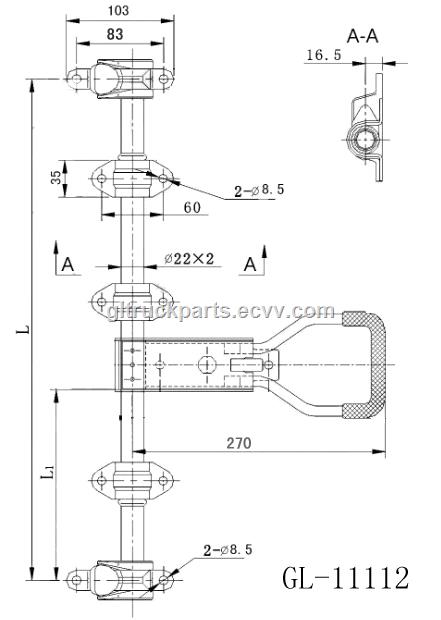 Delivery Van Door LockStainless Steel Stamped Truck Lock