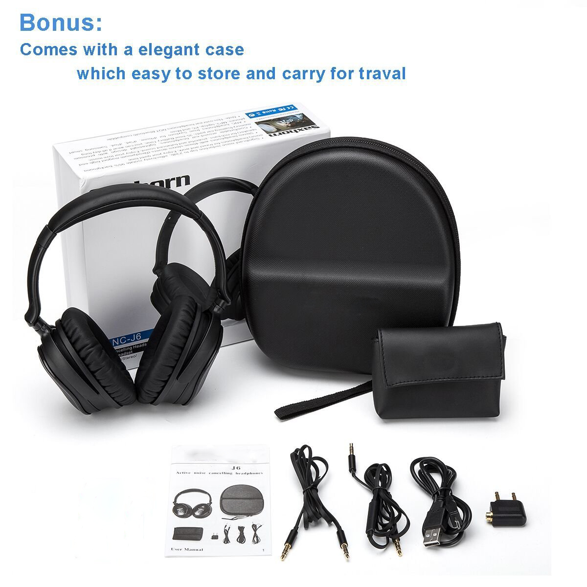 OEM Accepted High Quality Airplane Headset Active Noise Cancelling Headphone for Mobile Phone