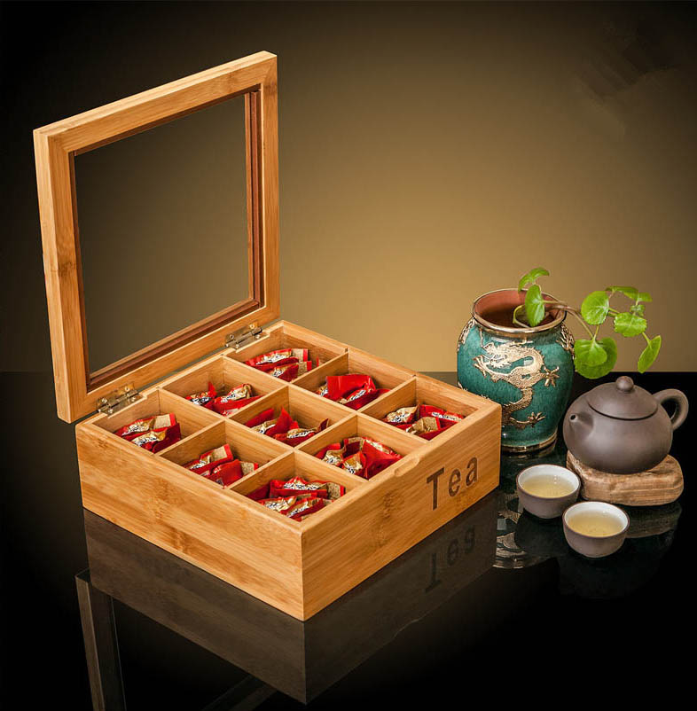 wooden tea bags gift box