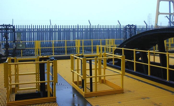 Pultruded gratings work platform walkways