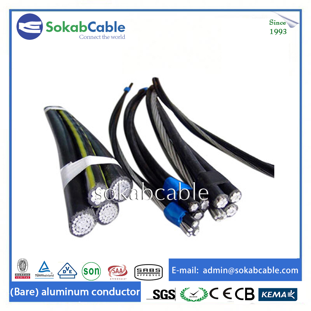 Aluminum 10 kv abc aerial bundle cable