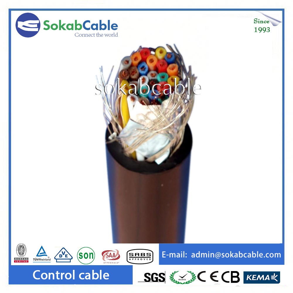 Control cable with copper wire braided screen