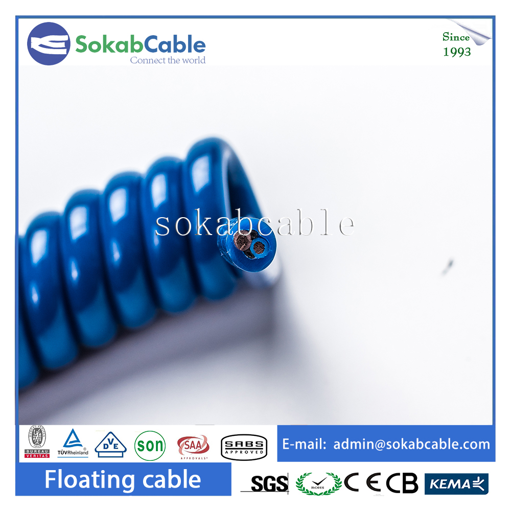 High elasticity spiral Cable without Screen