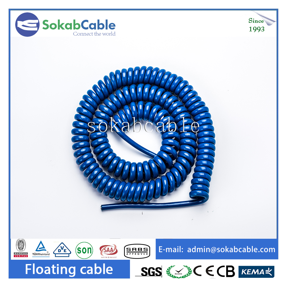 High elasticity spiral Cable without Screen