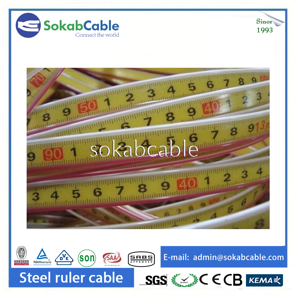 Steel ruler cable with steel conductor