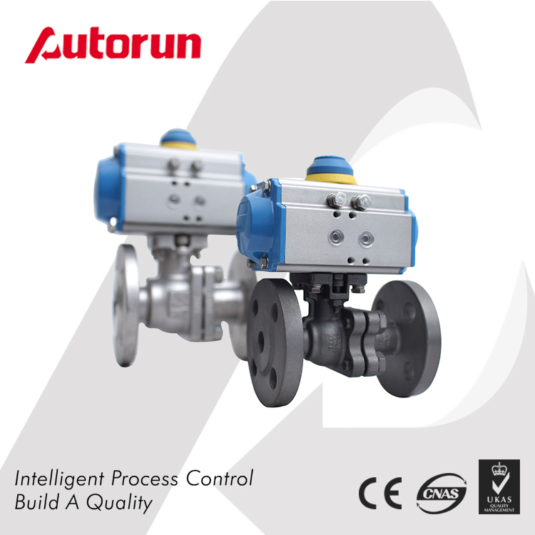Wenzhou supplier Flanged pneumatic Ball Valve