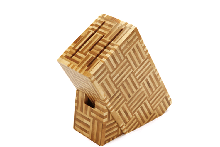 bamboo wood knife holder block