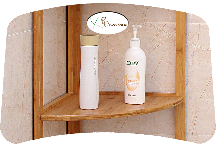 bathroom bamboo corner shelf