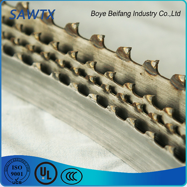 Tungsten carbide band saw blade for metal cutting