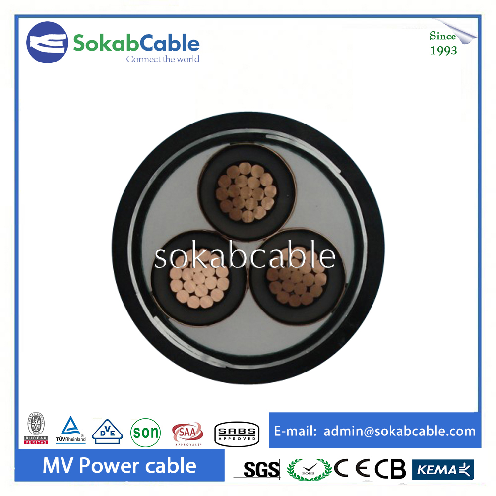 high voltage steel tape armored power cable