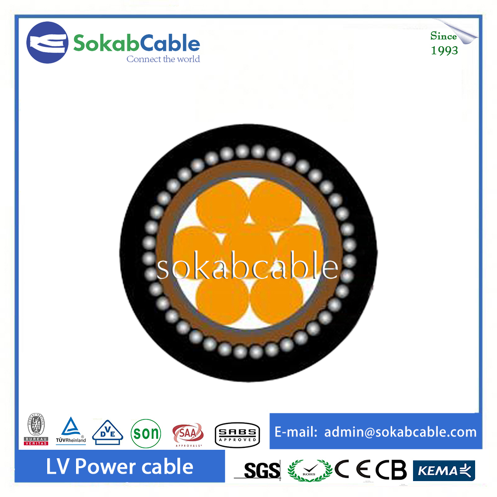 low voltage steel wire armored power cable