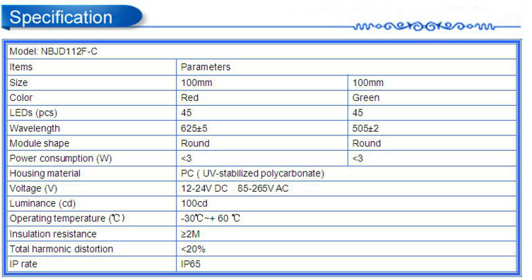 Cheap Price 100mm Traffic Light with PC Housing
