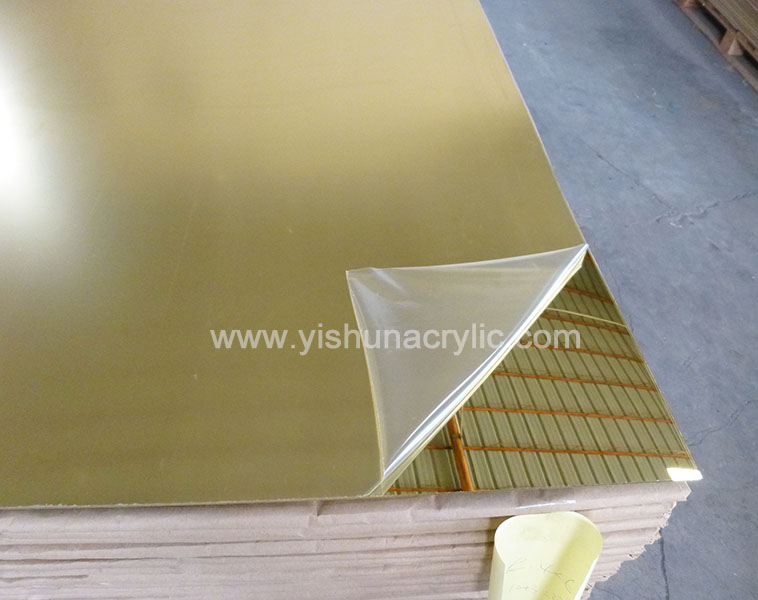 high quality 4ftx6ft light golden mirror acrylic sheets pmma mirror sheets