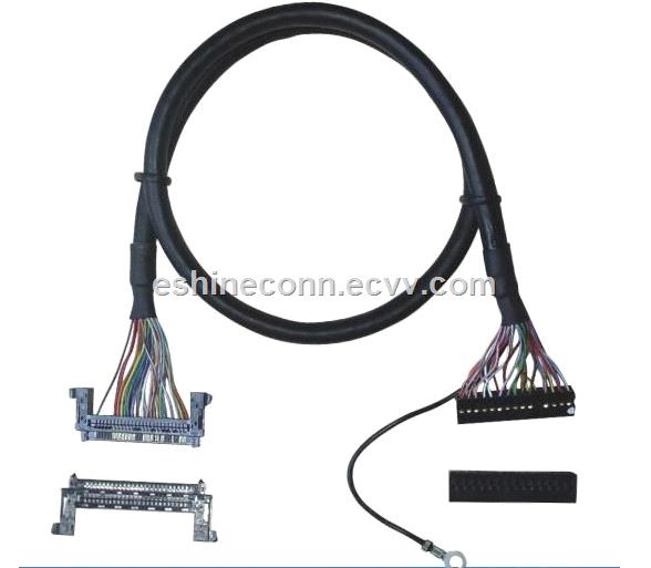 OEM LVDS cable assemble with dupont 20 connector and China brand FIRE51HL To Monitor