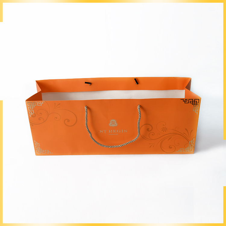 Good service custom logo printed exquisite with rectangle botton hand carry bag for wine