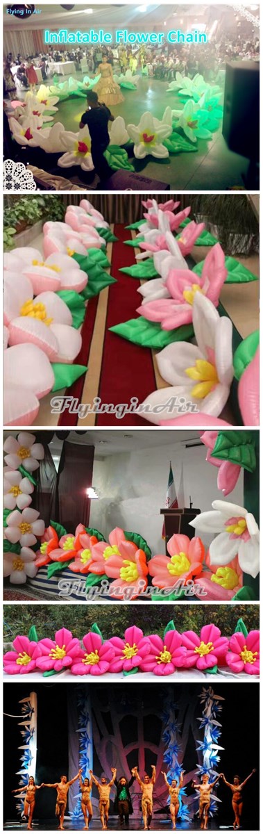 Bloom Inflatable Flower Chain for WeddingStage Decoration