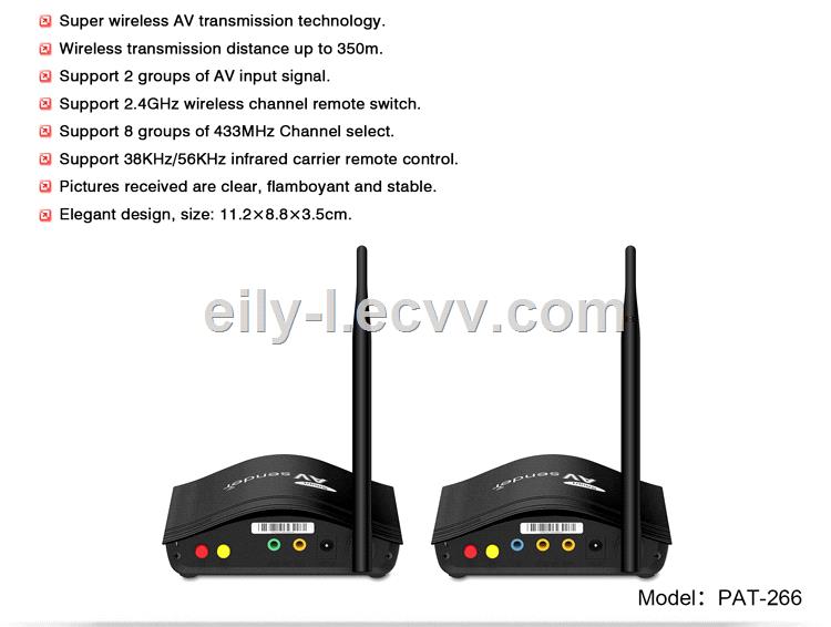 PAKITE 350 Meter long range Wireless RCAAV Extender 24GHz AV Sender PAT266