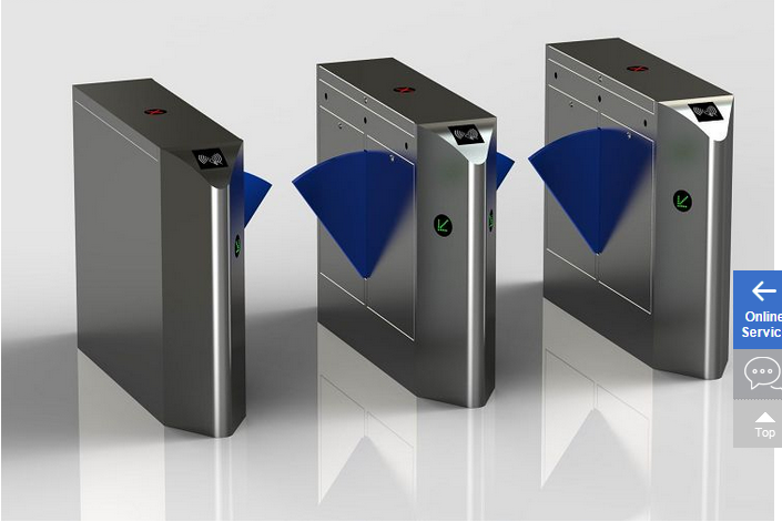 Automatic Crowd Security Access Control FlapTurnstile with ID Card Reader and Face Recognition