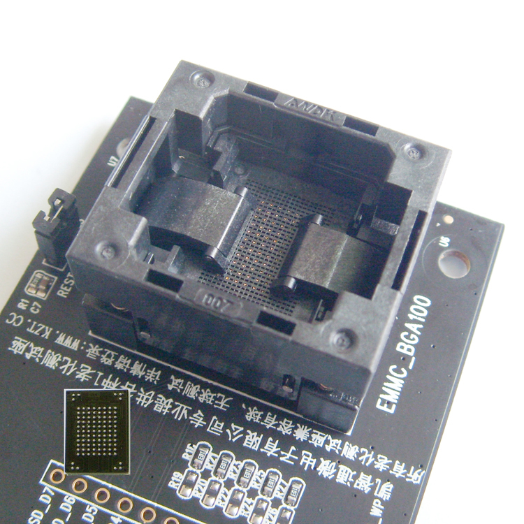 eMMC100 socket BGA100 test Android phone Nand flash eMMC Reader programmer socket Adapter USB interface to read by PC