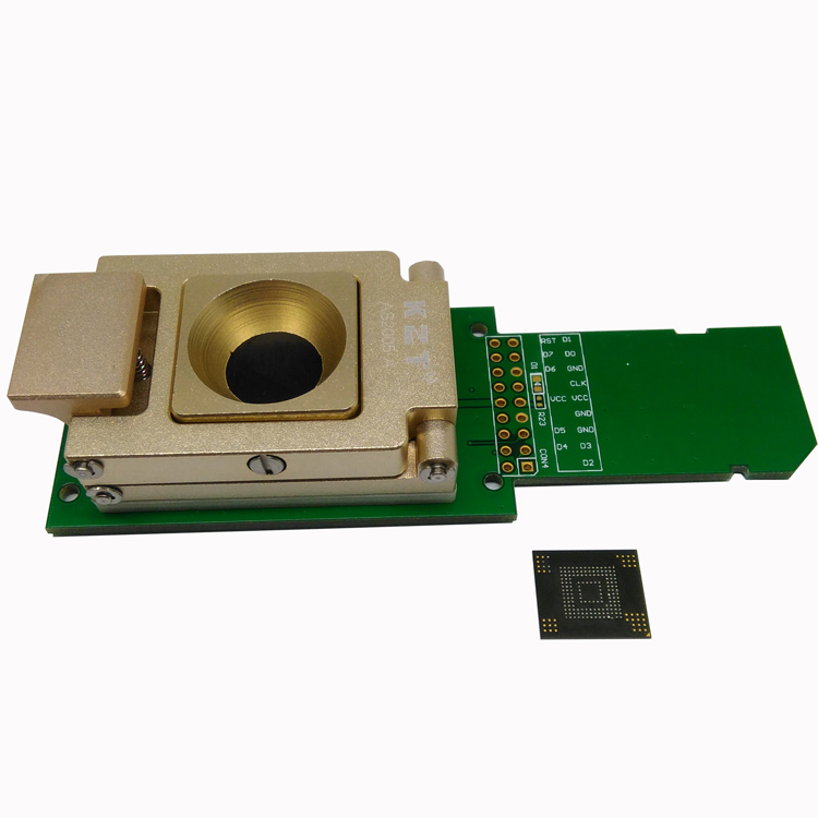 eMMC test socket to SD Interface Nand flash pogo pin BGA153169 reader Pitch 05mm smart phone data recovery