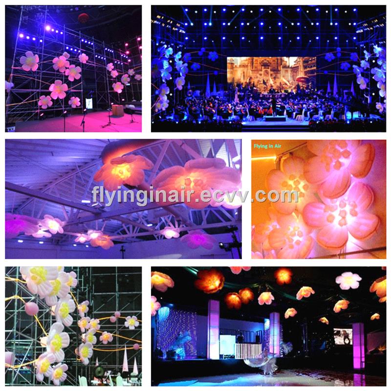 Hanging Ceiling Inflatable Plum Flower for EventParty Decoration