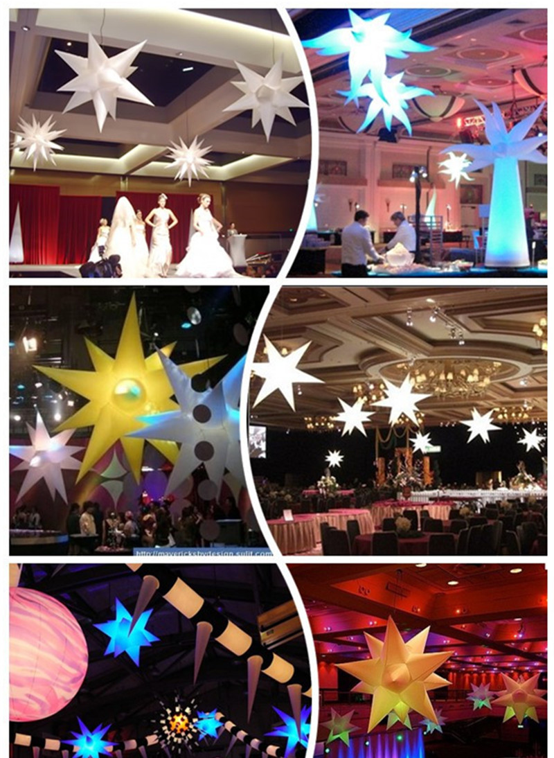 Colorful Lighting Inflatable Star Light for PartyEvents Decoration