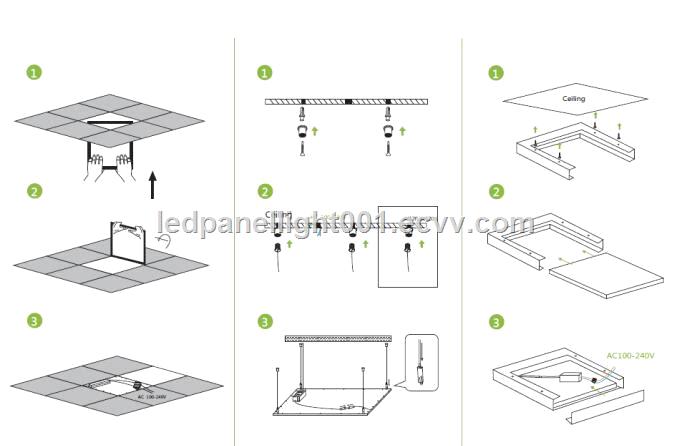SMD2835 high brightness 60W square ceiling LED Panel Light