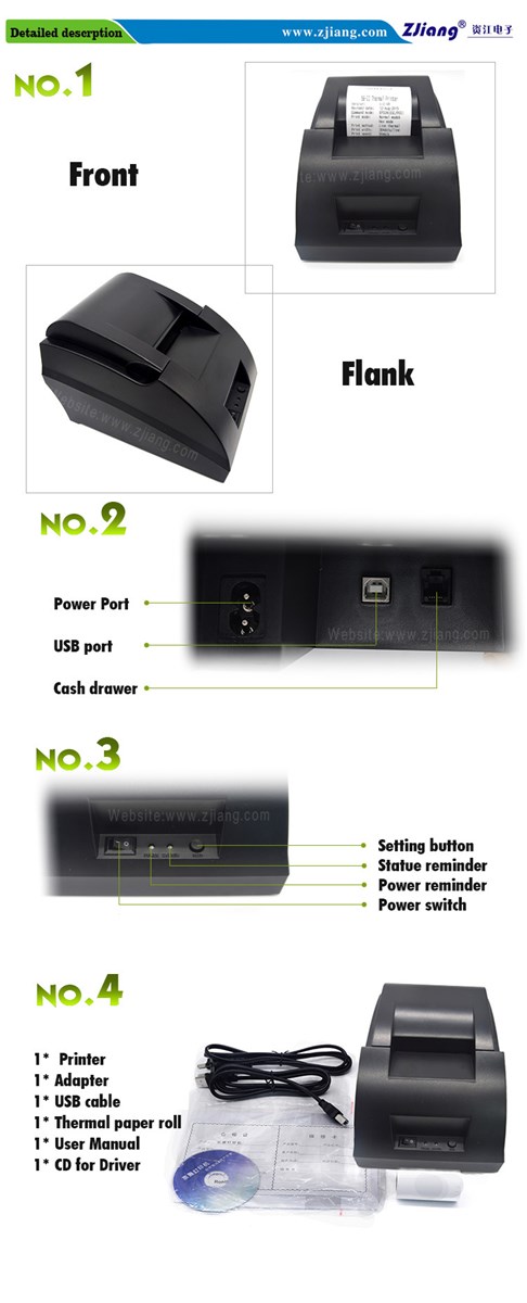 Laptop Computer Restaurant Online Order Printer Driver Pos 58 Printer