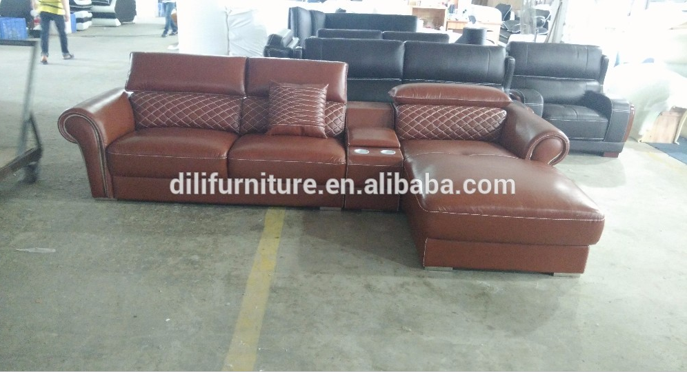 Italy new modern genuine sectional leather sofa furniture