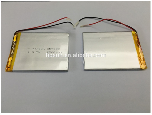 Customized Battery 37V 357090 2500mAh Polymer Lithium Battery Pack