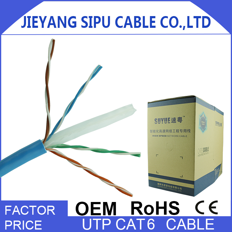 OEM best Price lan cable utp cat 6 network cable 305mroll