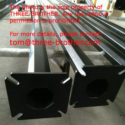 Powder coated octagonal poles