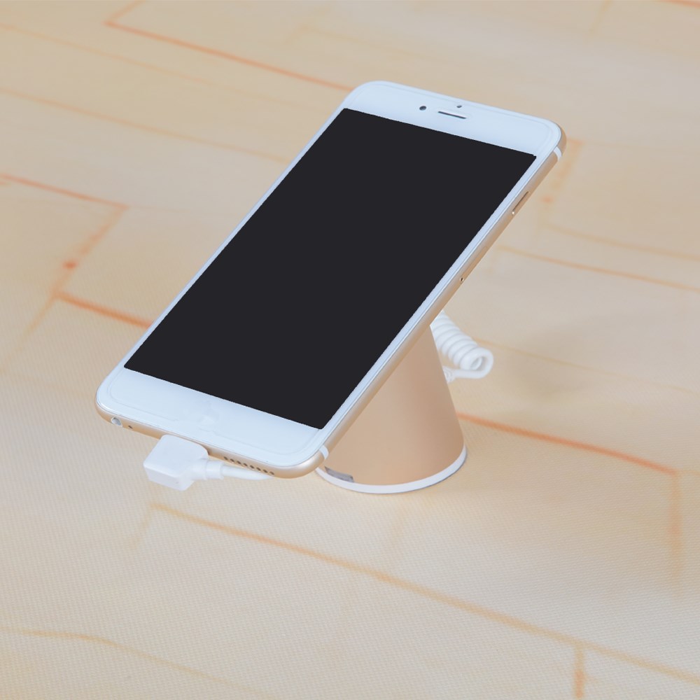 Shenzhen KOU hot sale single mobile phone alarm display stand for iphone exhibition