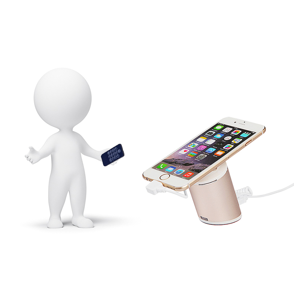 Shenzhen KOU hot sale single mobile phone alarm display stand for iphone exhibition
