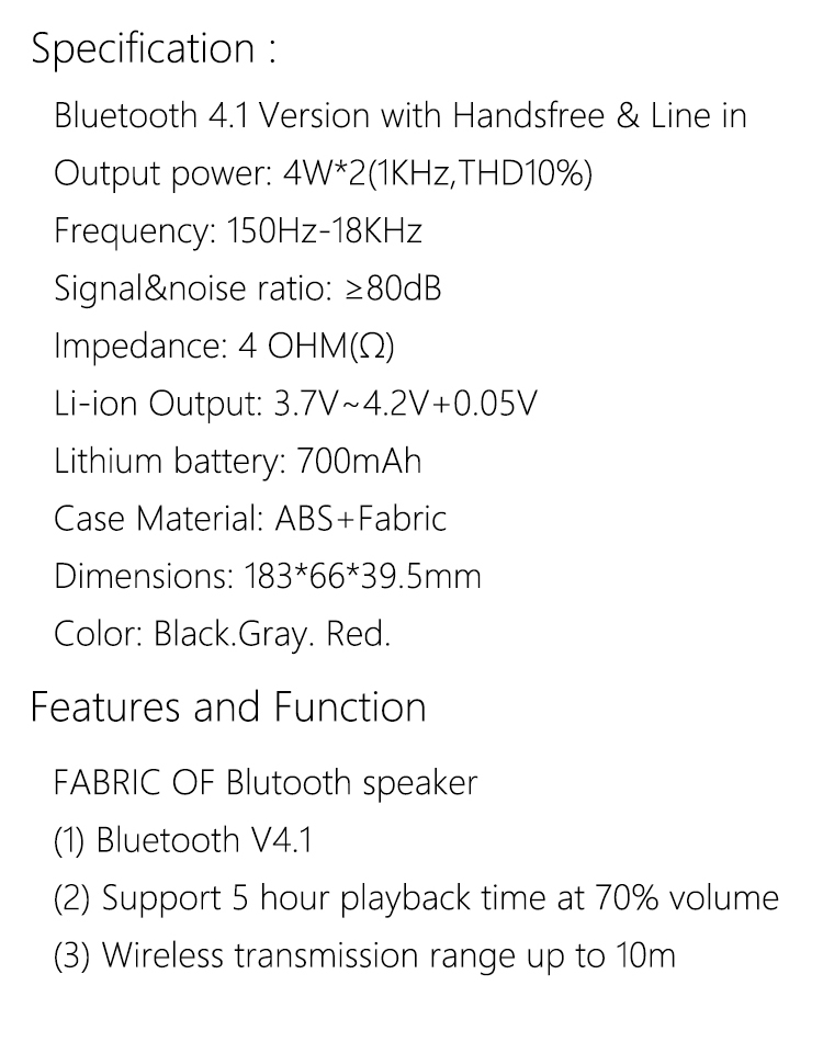 wholesale fabric bluetooth speaker DM2616