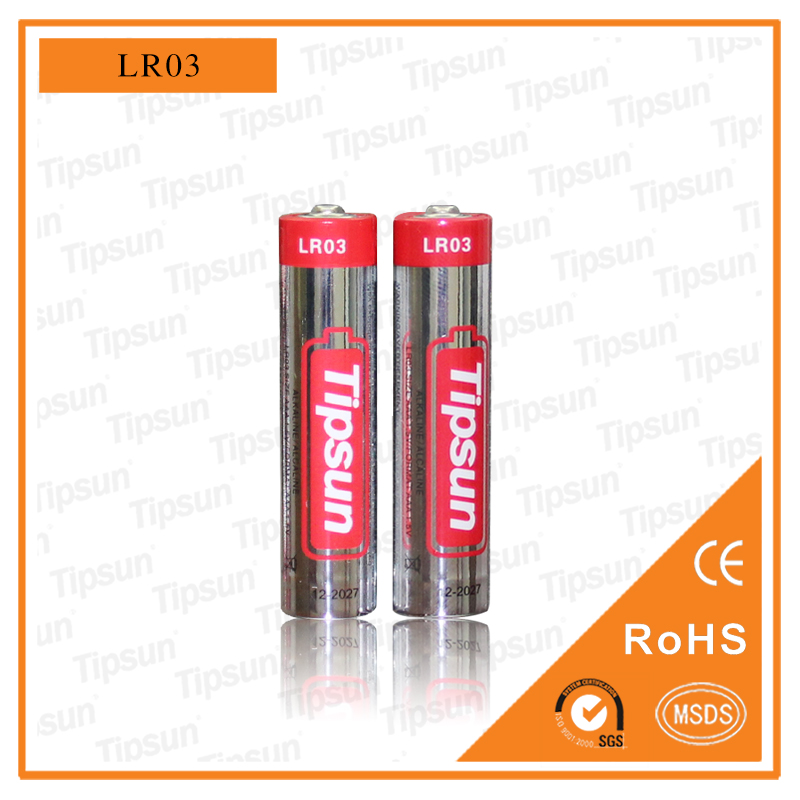 Competitive Price 1.5V Tipsun 0%Hg LR03 AM4 AAA Alkaline Battery for Joystick