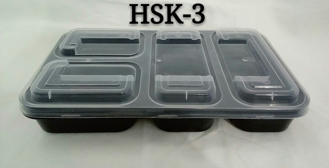 Rectangle Korean 3compartment Disposable PP PlasticMicrowave Safe Food Container