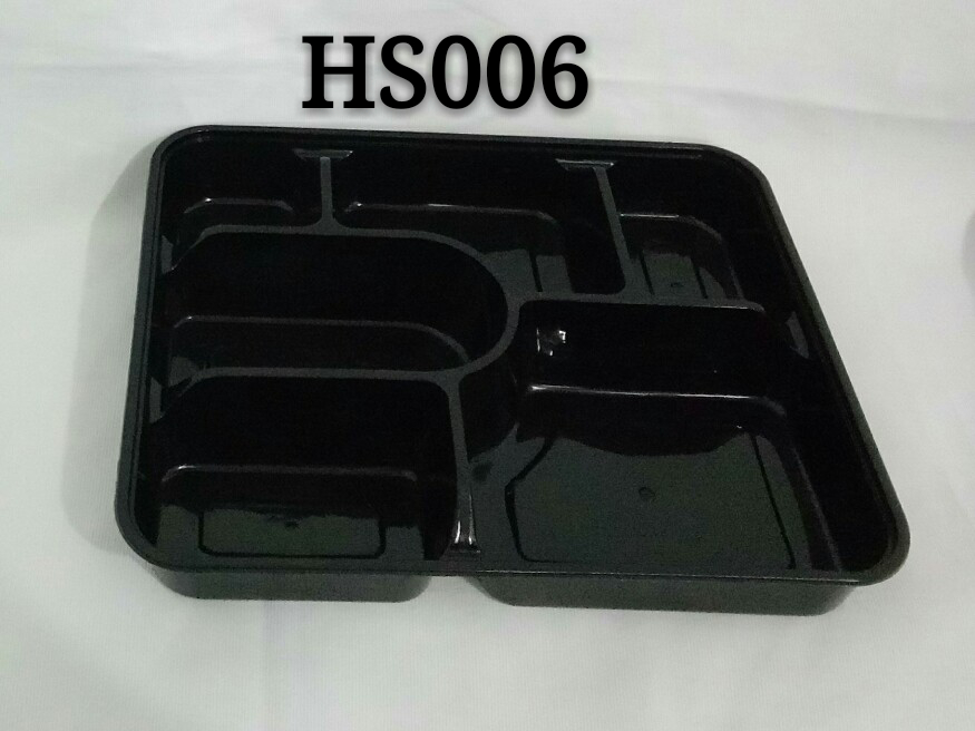 Rectangle Six CompartmentsDisposable PP Plastic Microwave Safe Food Container