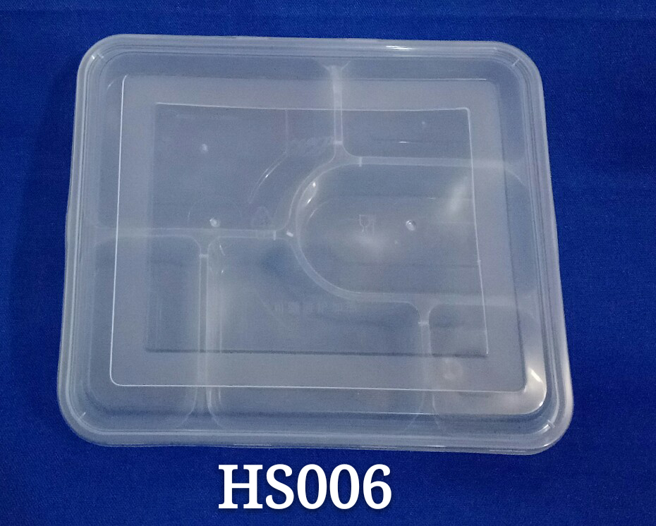 Rectangle Six CompartmentsDisposable PP Plastic Microwave Safe Food Container