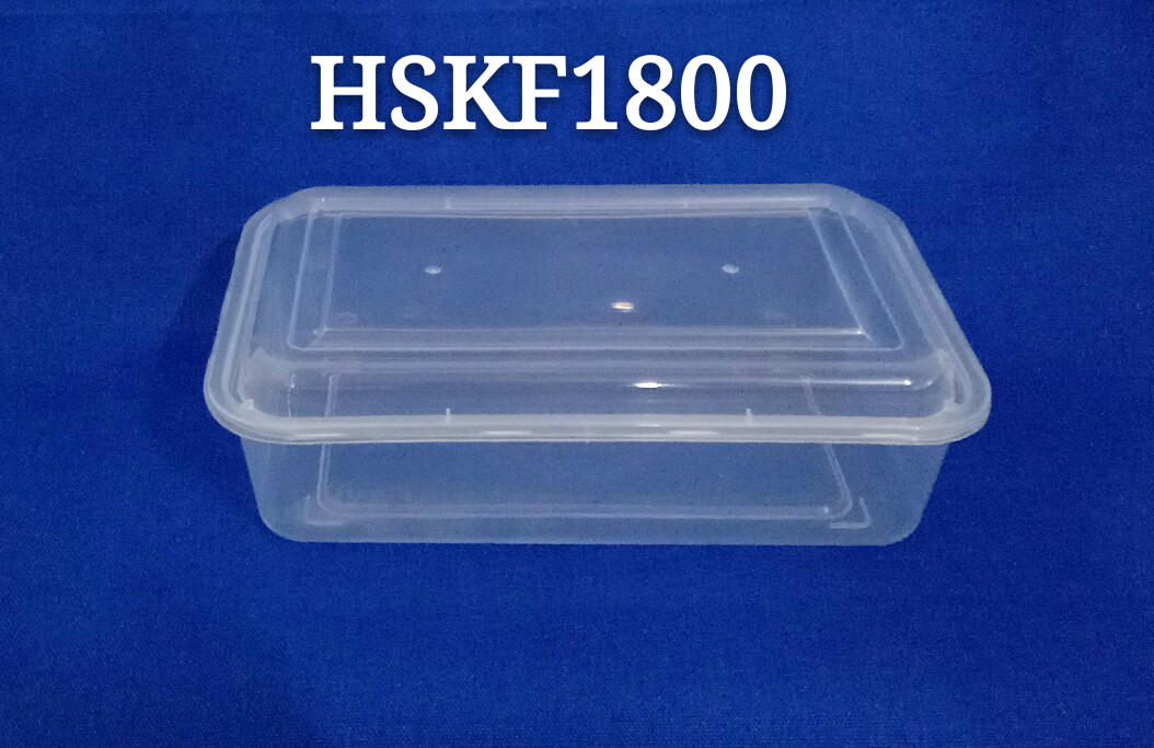 Rectangle design patented 1800ml disposable PP plastic microwave safe dinnerware with inner tray