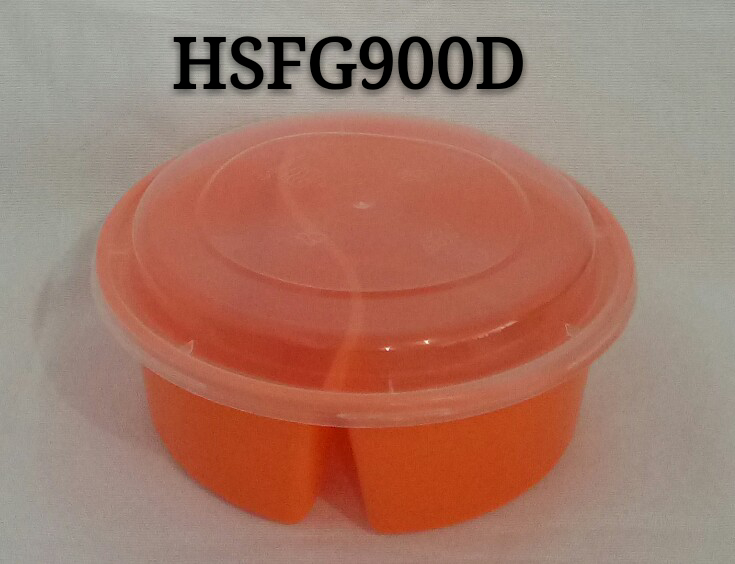 Round 2 compartment 46 Disposable PP Plastic Microwave Safe Food Container with Arched Lid